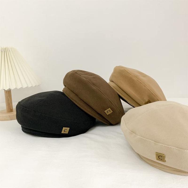 Plain Beret Lettering Off-White One Size