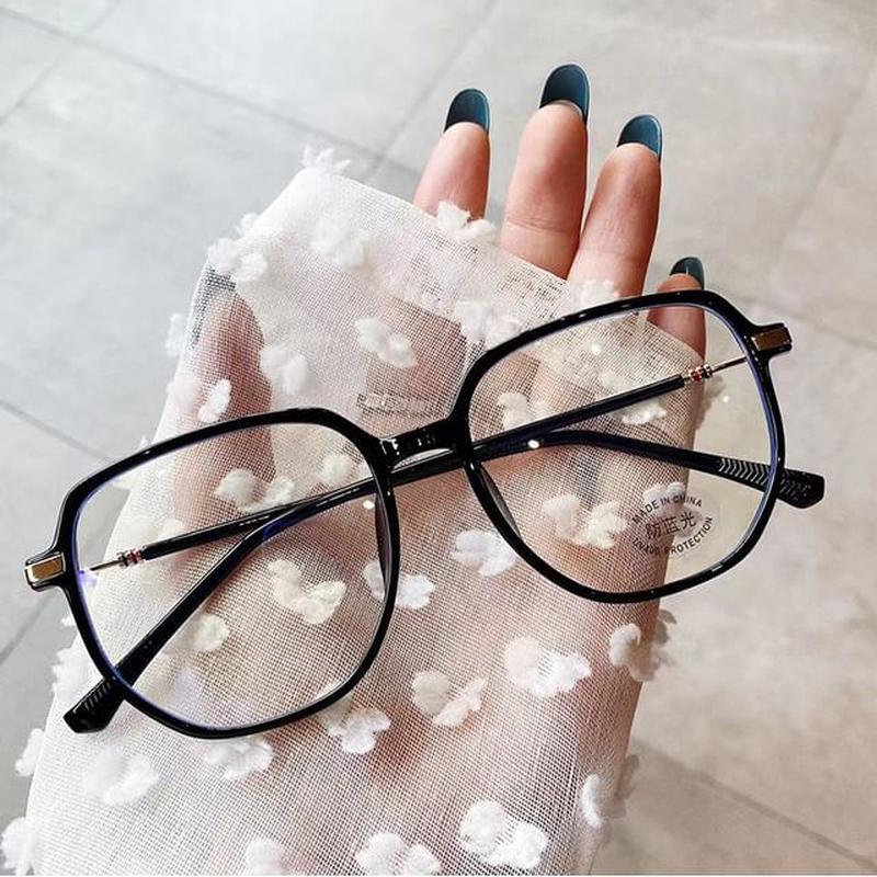 Blocking Round Eyeglasses Blue Light Transparent One Size