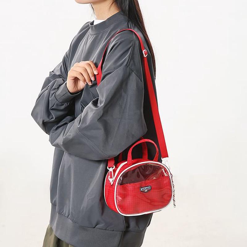 Plaid Lettering Crossbody Bag Green L