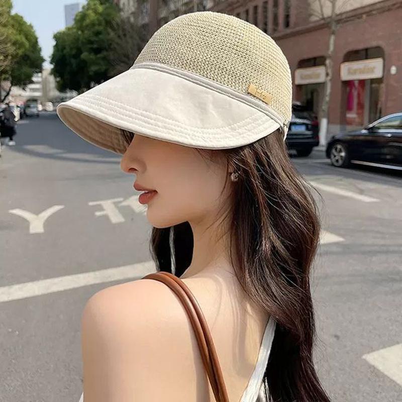 Sun Hat Woven Khaki One Size