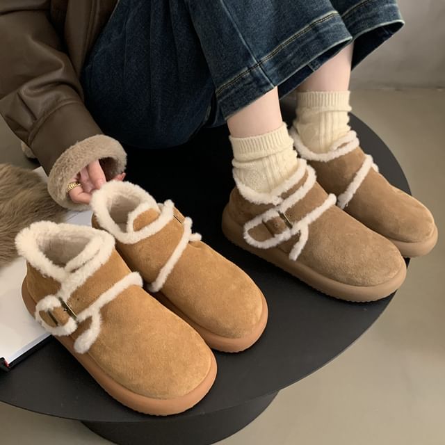 Buckled Ankle Boots Snow Chestnut 39