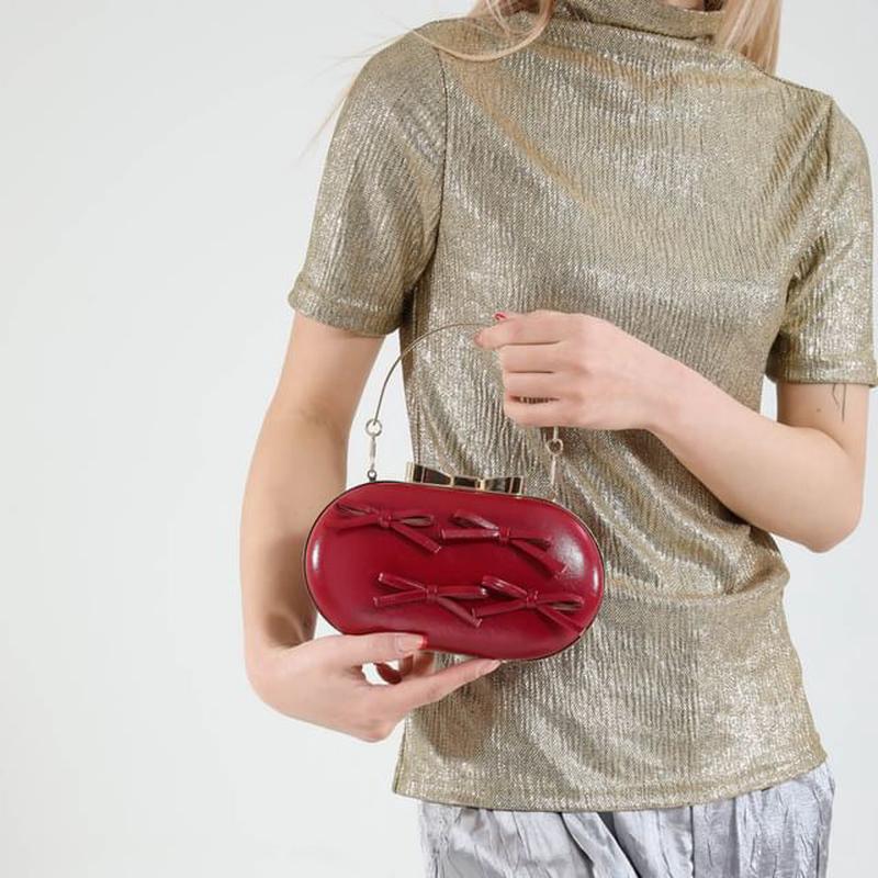 Bag Strap Crossbody Bow Chain Black One Size