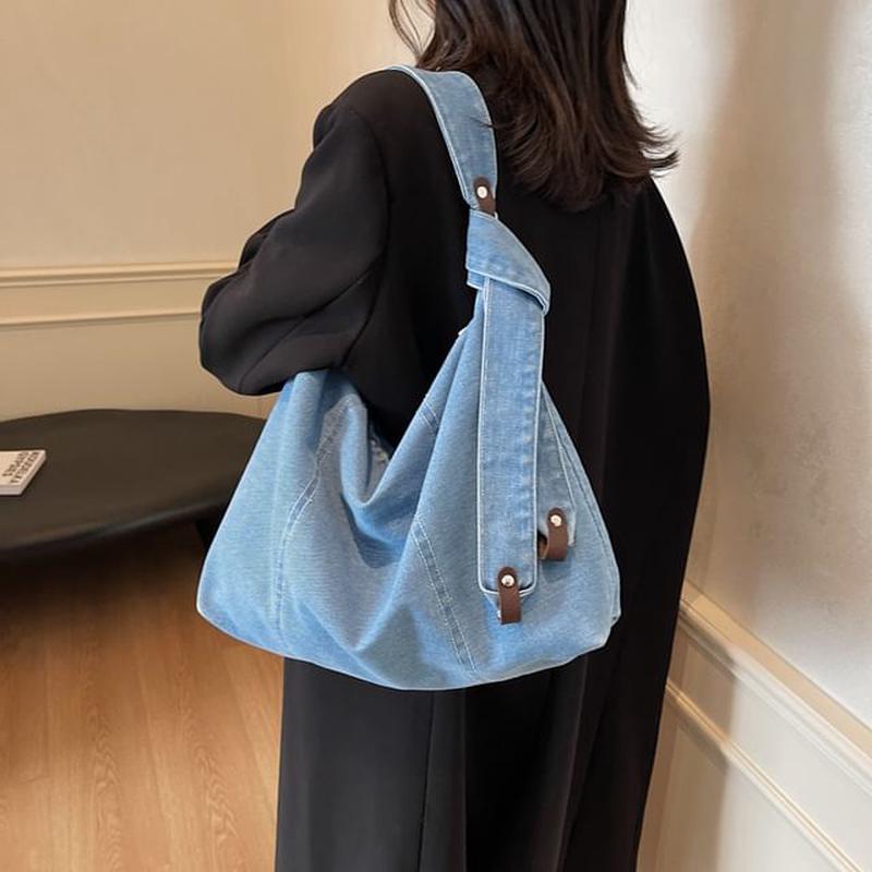 Tote Denim Bag Denim Blue One Size