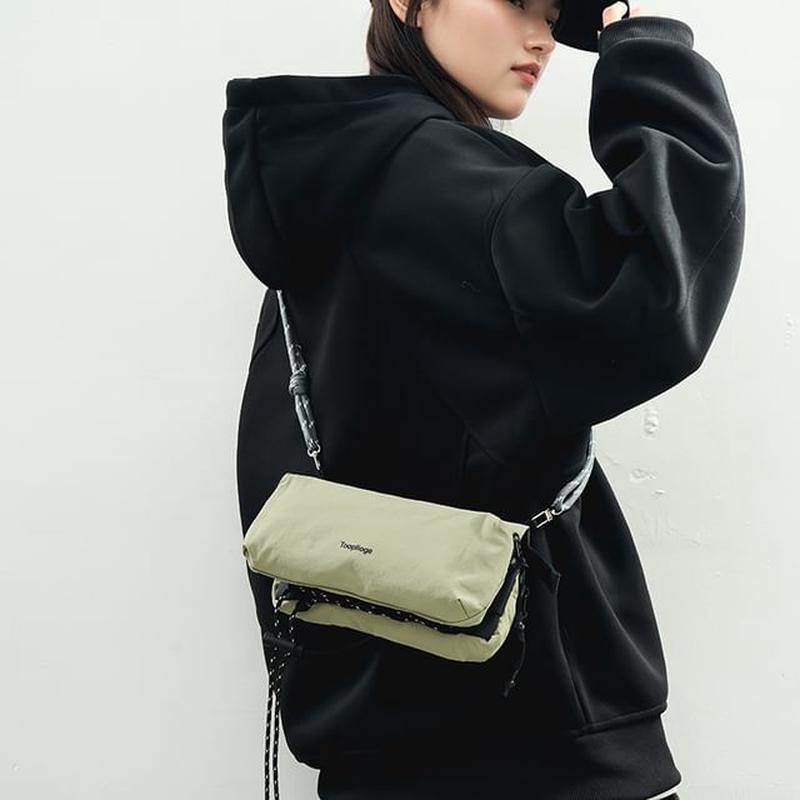 Nylon Bag Plain Crossbody Green One Size