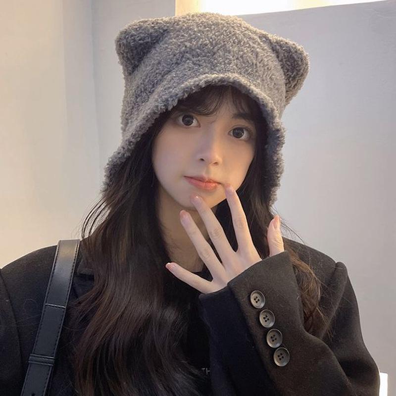 Beanie Ear Bear E-410 - White One Size