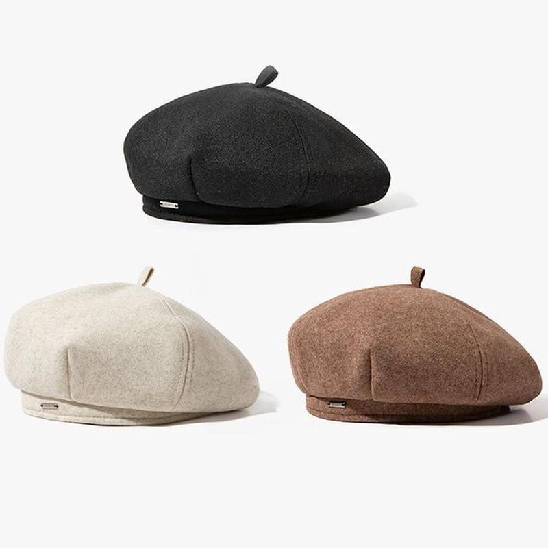 Beret Plain Hat Normal Edition - Coffee One Size