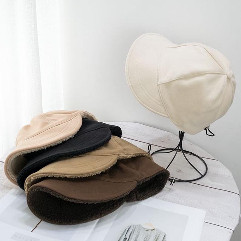 Plain Bucket Hat Chenille Coffee M