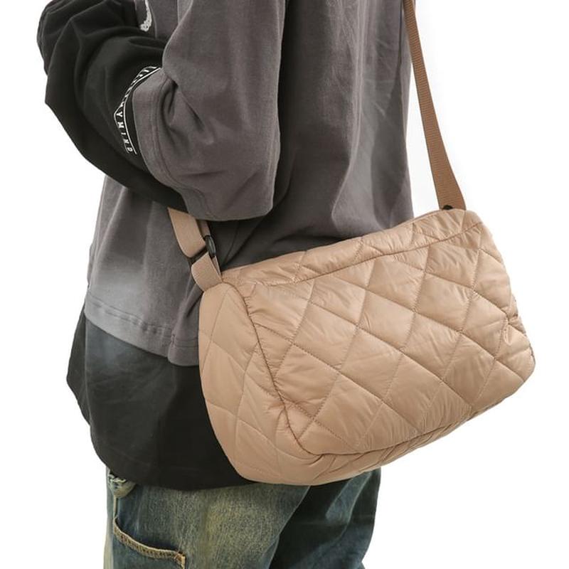Plain Crossbody Bag Quilted Black One Size