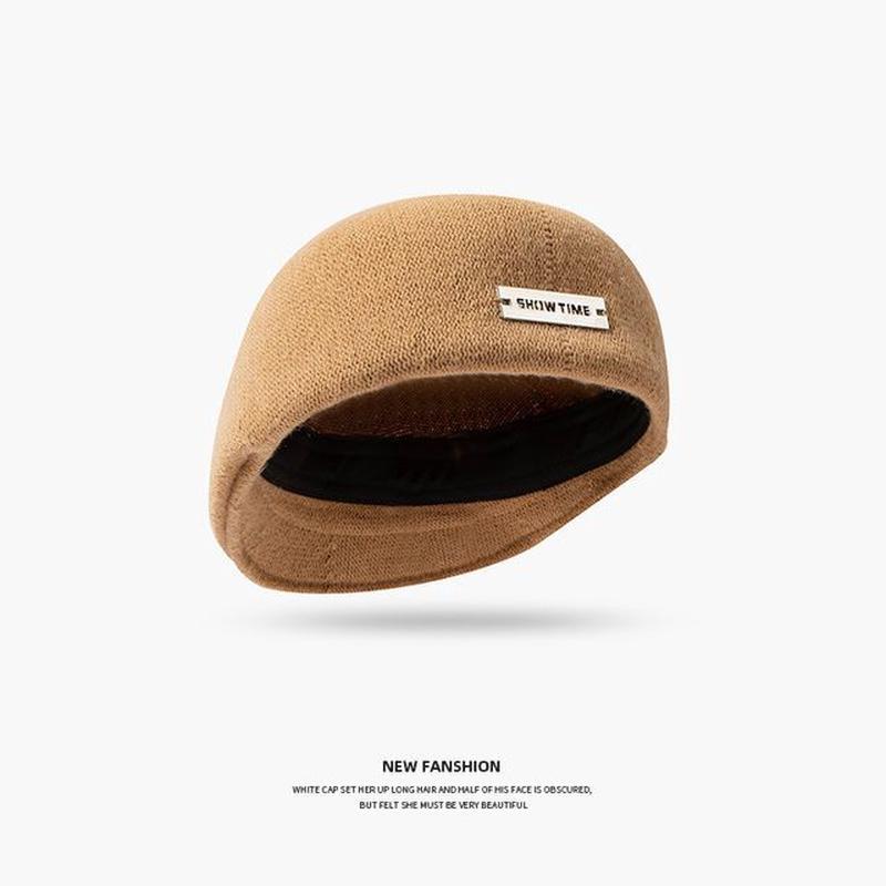 Beret Detail Plain Tag Camel One Size