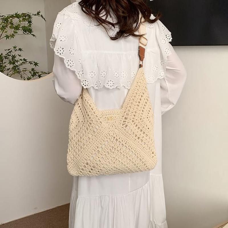 Lace Bag Crossbody Crochet Off-White One Size