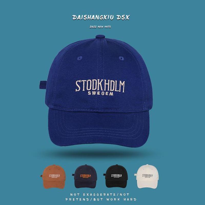 Lettering Hat Blue One Size