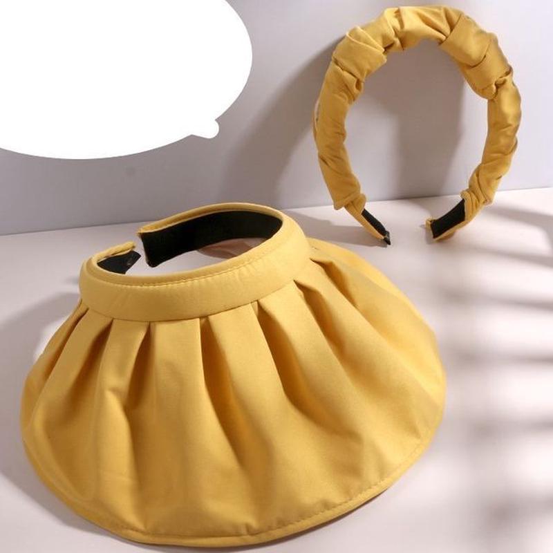 Hat Plain Fold Black One Size