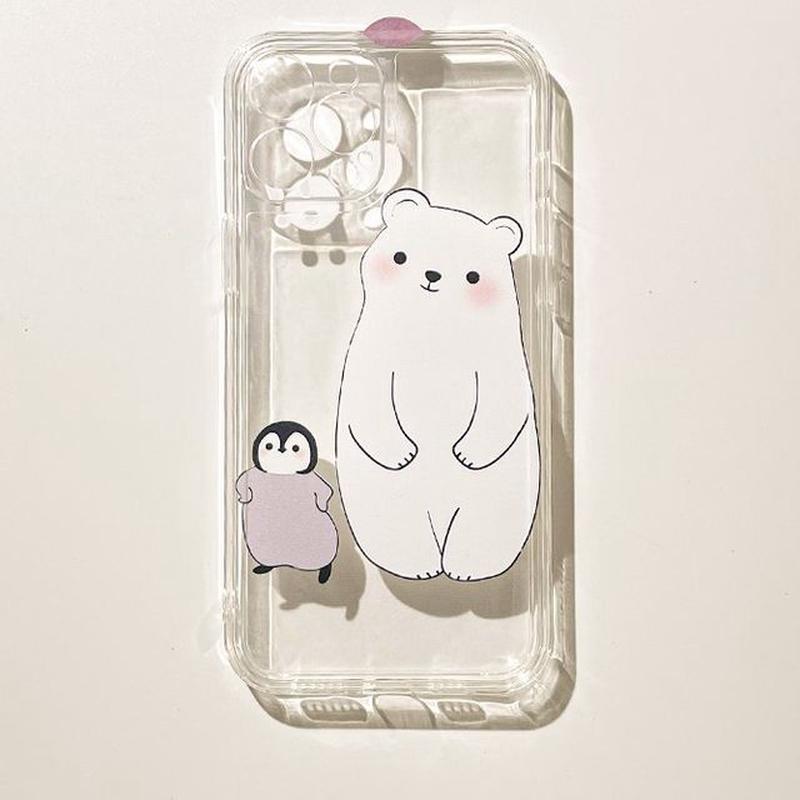 Animal Case Transparent Phone BN2118 - Black & White & Purplish Gray iPhone 11 Pro Max