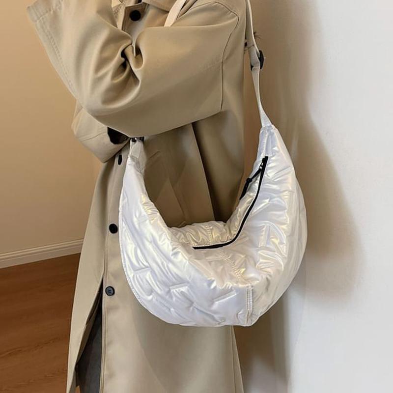 Bag Plain Padded Crossbody Off-White One Size