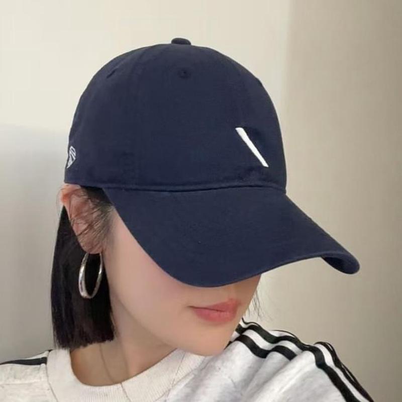 Baseball Cap Embroidered Adjustable - Wine Red One Size