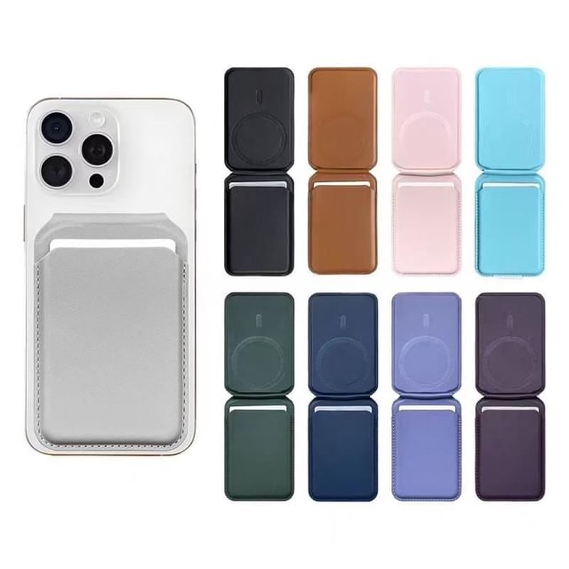 (Compatible Holder Plain Stand with Card Magnetic MagSafe) Dark Purple One Size