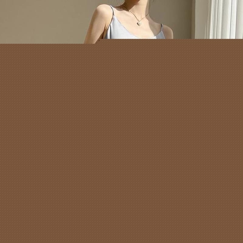 A-Line Strap Satin Dress V-Neck Plain Midi Spaghetti Black XL