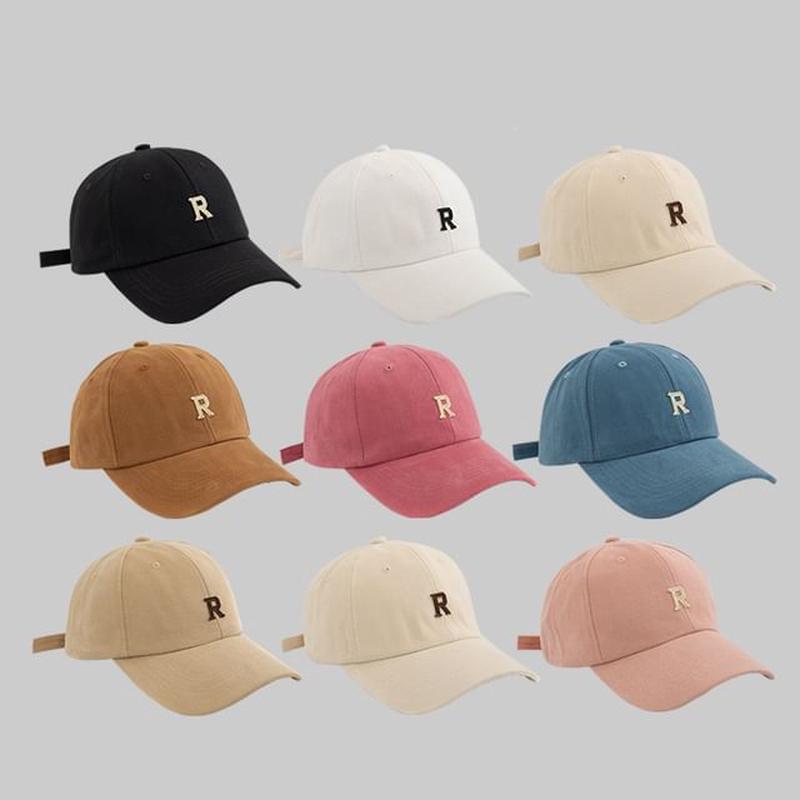 Applique Lettering Baseball Cap Rose Pink One Size