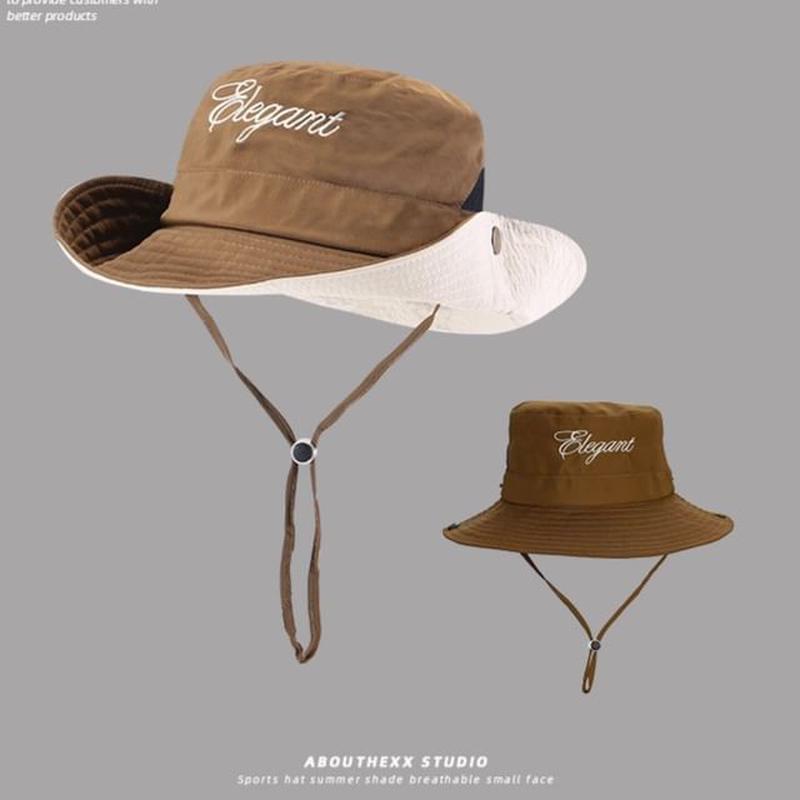 Embroidered Boonie Hat Lettering Dark Gray M