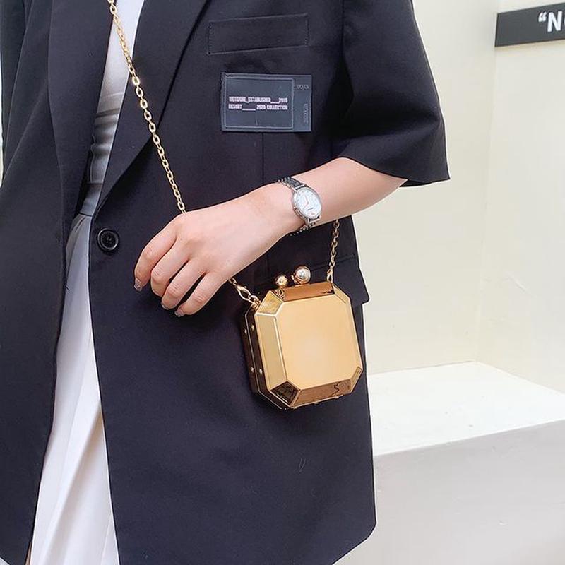 Crossbody Strap Geometric Bag Chain