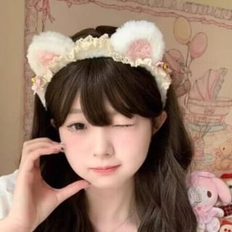 Cat Ear Headband Light Brown One Size