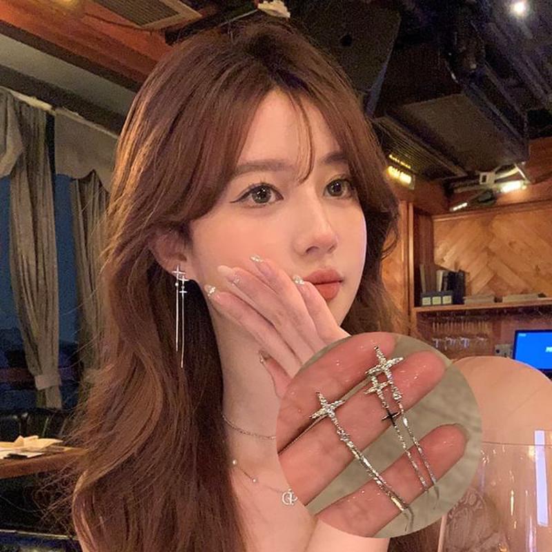 Earring Drop Star Rhinestone