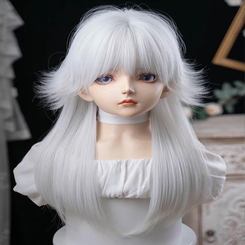 Bangs With White 64CM Wig Full Length White FreeSize