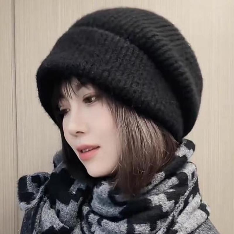 Beanie Patterned / Plain Plain Edition - Black M
