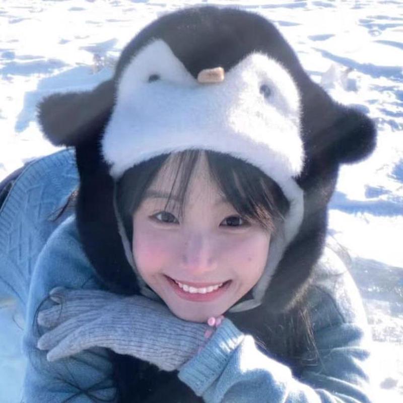 Fluffy Hat Cartoon Animal White One Size