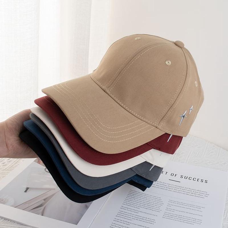 Cap Applique Baseball Star Off-White One Size