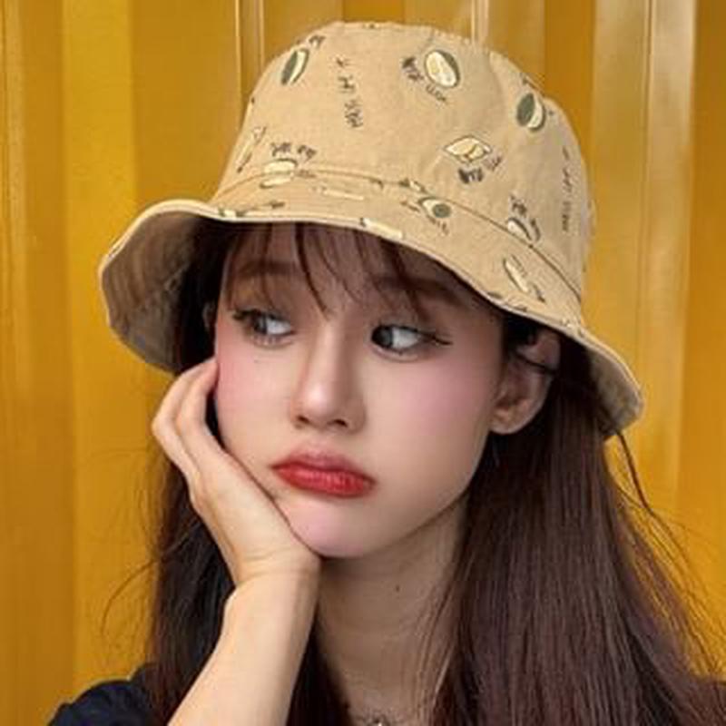 Durian Bucket Print Hat N120 - Pink One Size