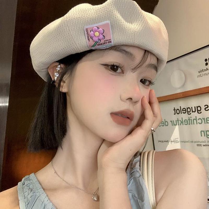 Applique Flower Beret