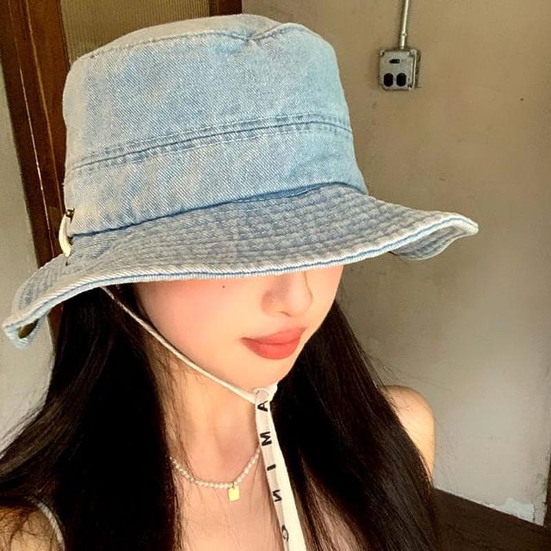 Bucket Denim Hat E-669 - Light Blue One Size