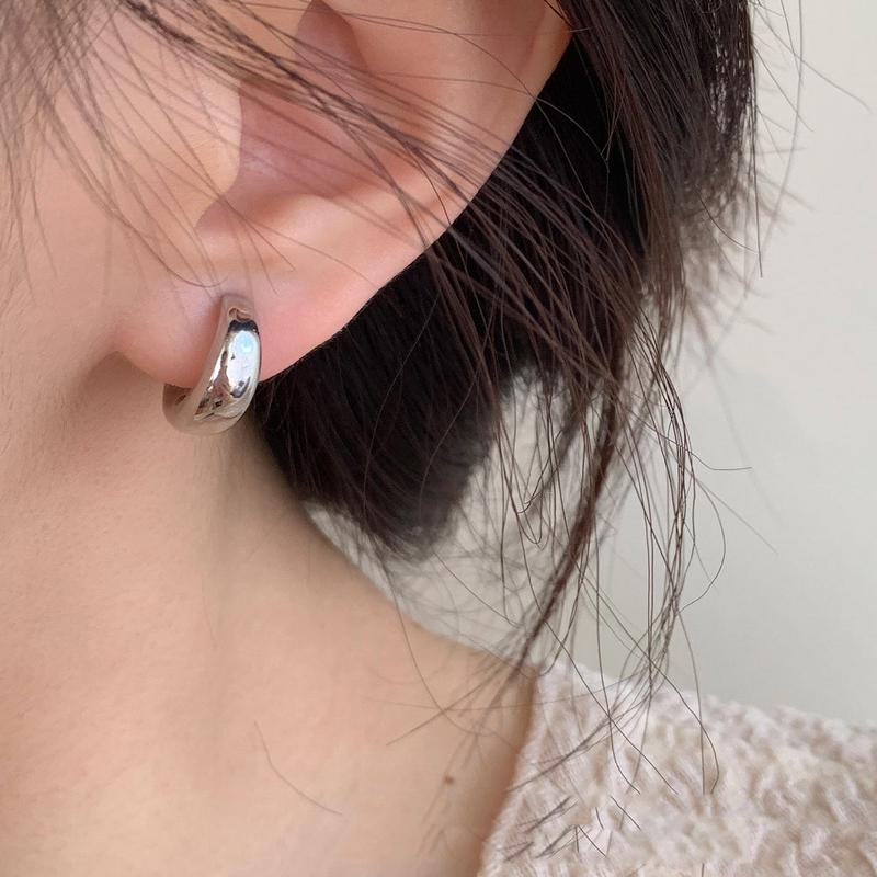 Earrings Overgild Copper Original Silk Hoop Design Gold