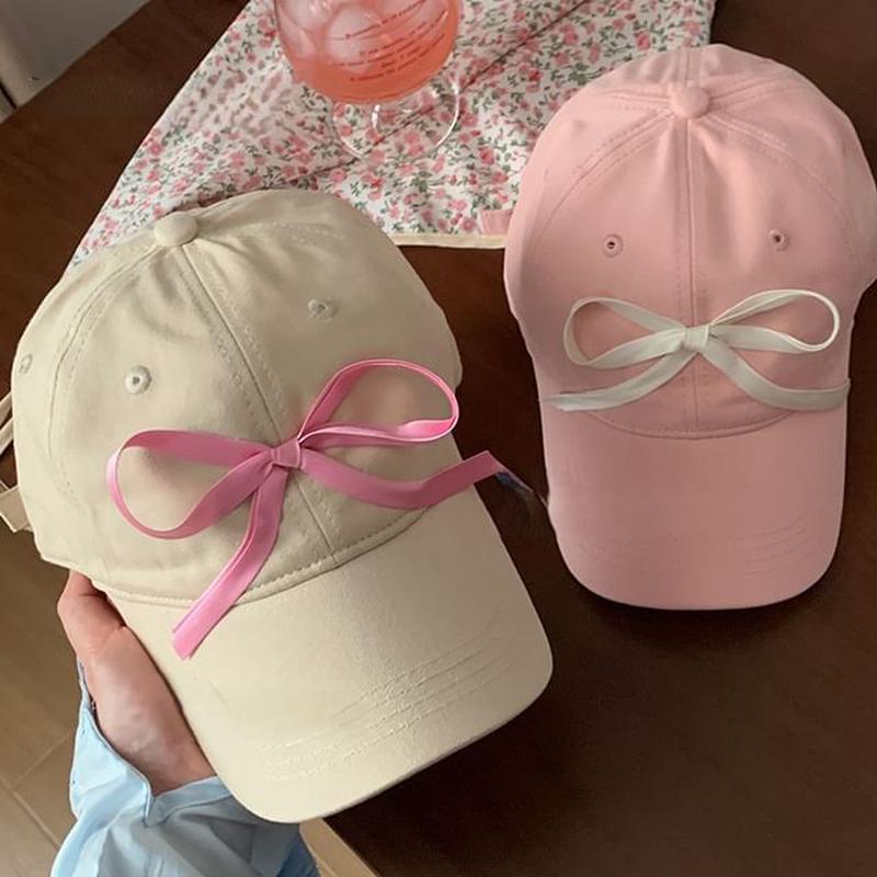 Baseball Bow Cap Off-White One Size