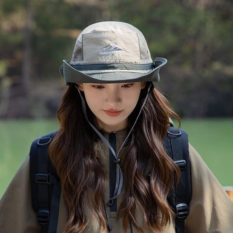 Boonie Embroidered Hat Mountain Gray & Blue One Size