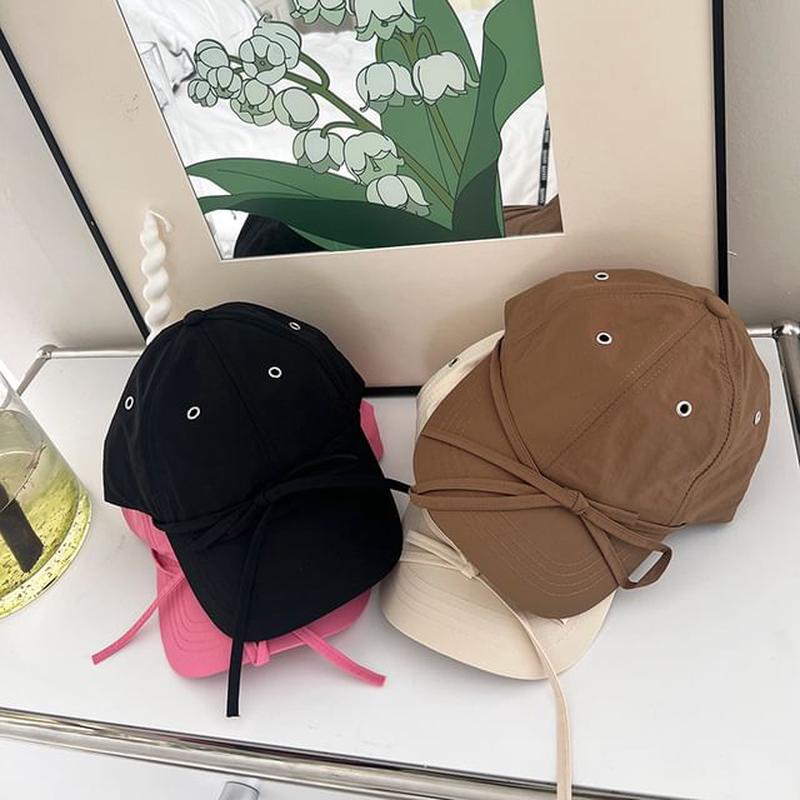 Cap Bow Baseball Black M