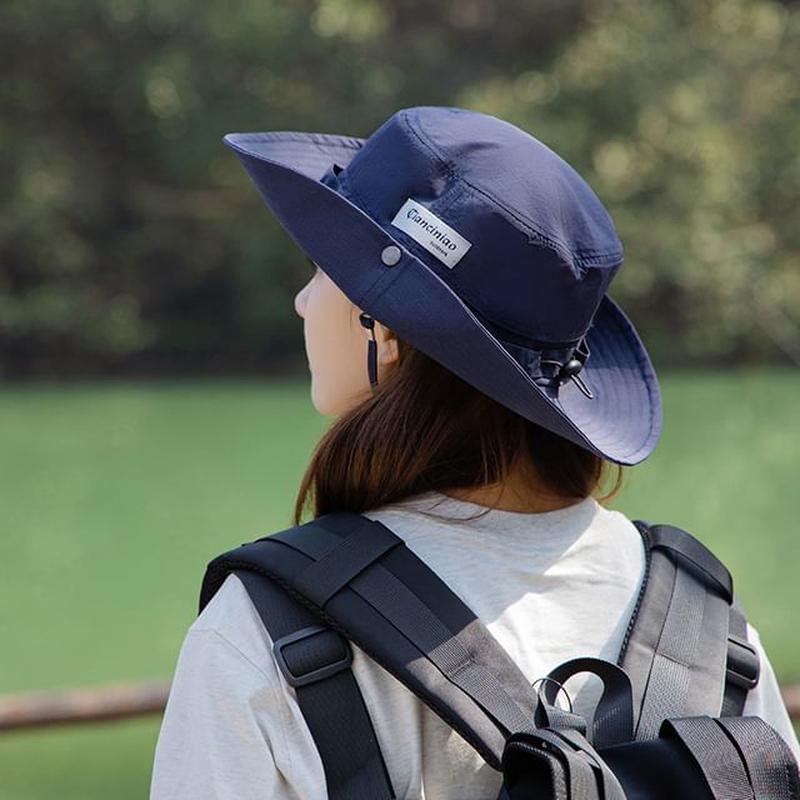 Boonie Hat Applique Lettering Navy Blue M