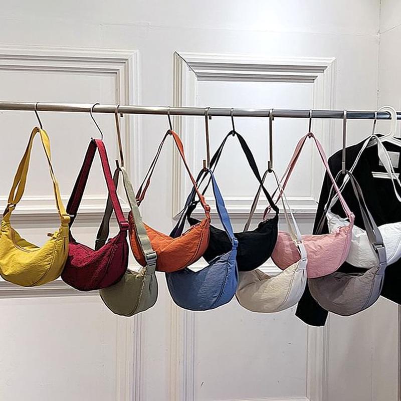 Canvas Bag Hobo Plain White One Size