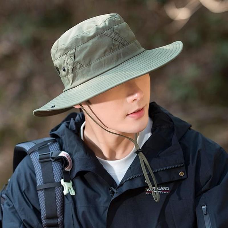 Hat Plain Panel Boonie D-306 - With Strap - Navy Blue One Size