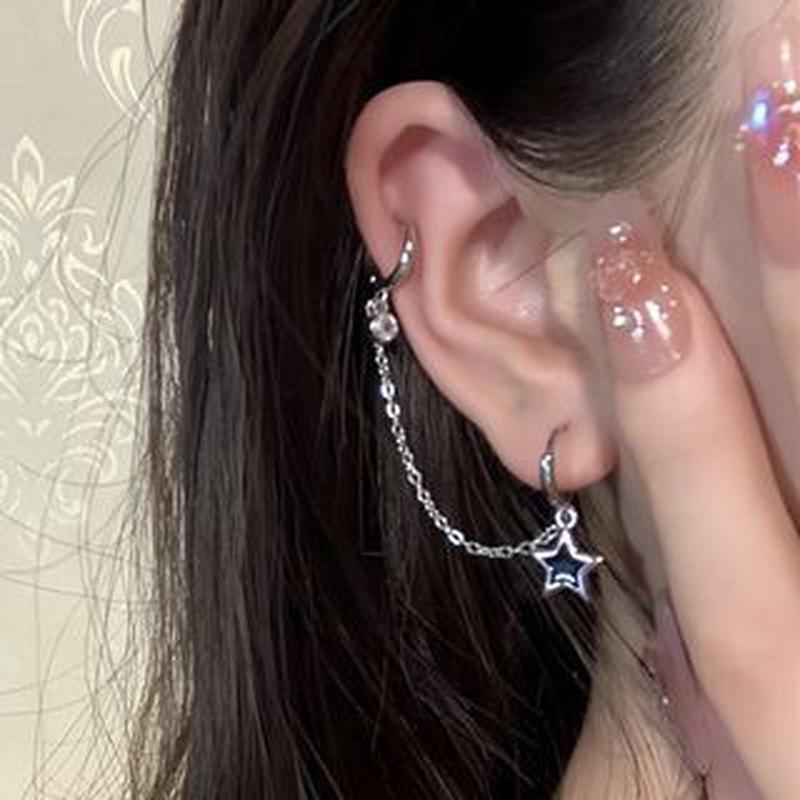 of Earring Glaze designs) Star (various Set Alloy 3: