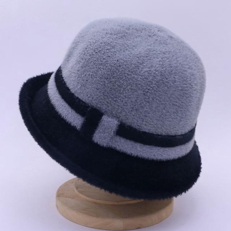 Hat Tone Two Cloche Gray & Black M