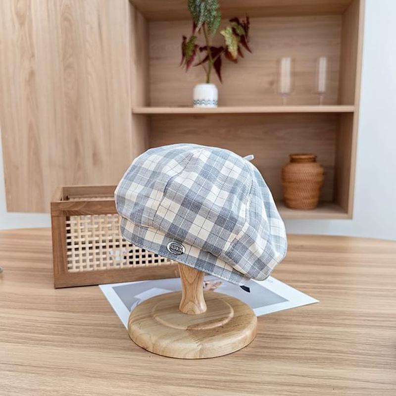 Plaid Hat Beret
