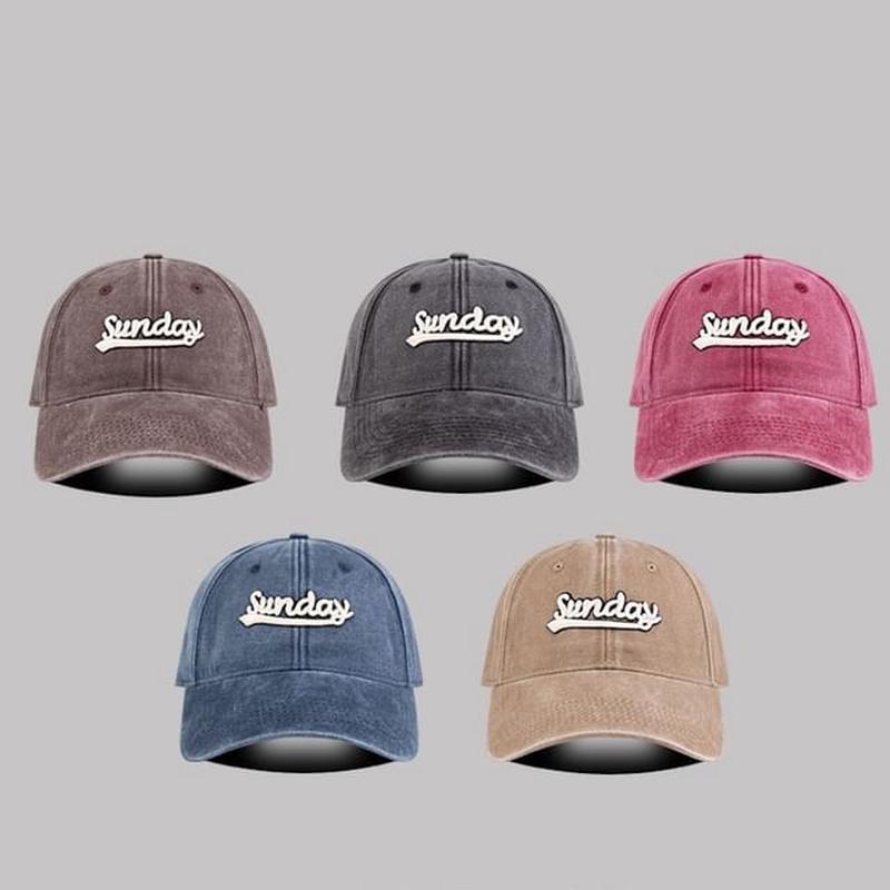 Washed Letter Cap Embroidered